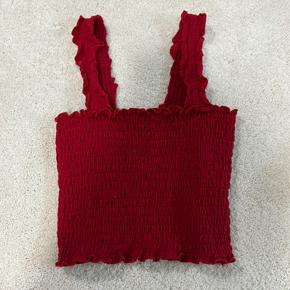 Red Hollister crop top